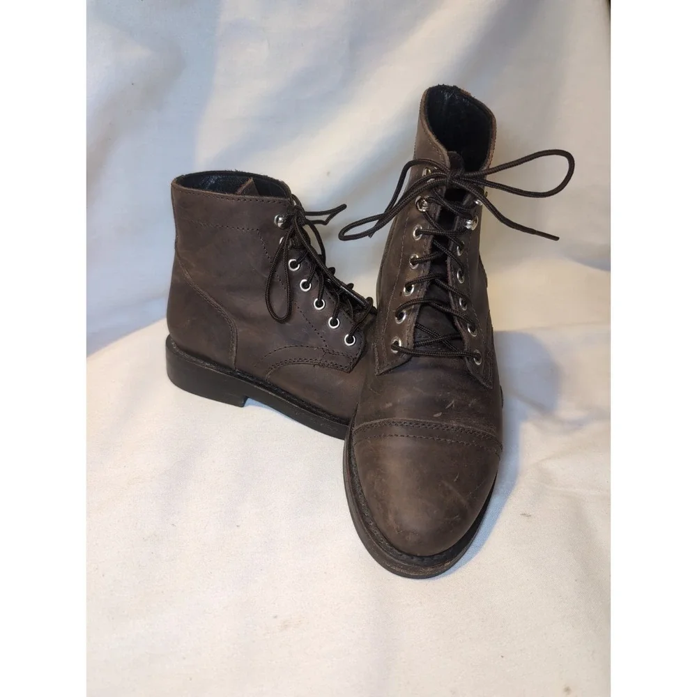 Thursday Captain Everyday Lace Up Boots Mens 7.5 Brown Leather
